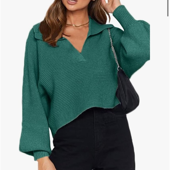 SO V-Neck Oversized Long Sleeved Sweater NWOT! Size Large - Picture 2 of 11